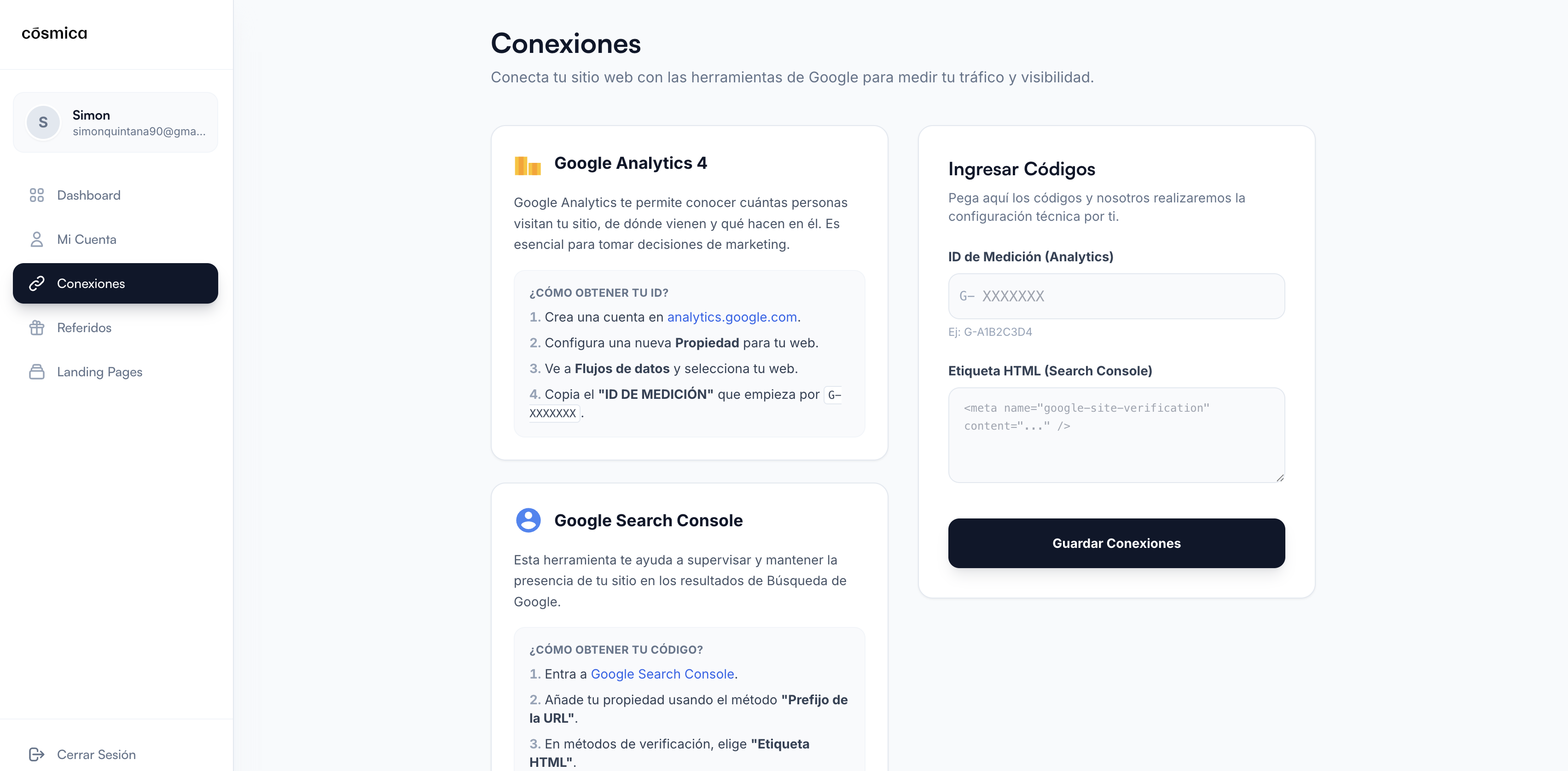 Google Analytics y Search Console