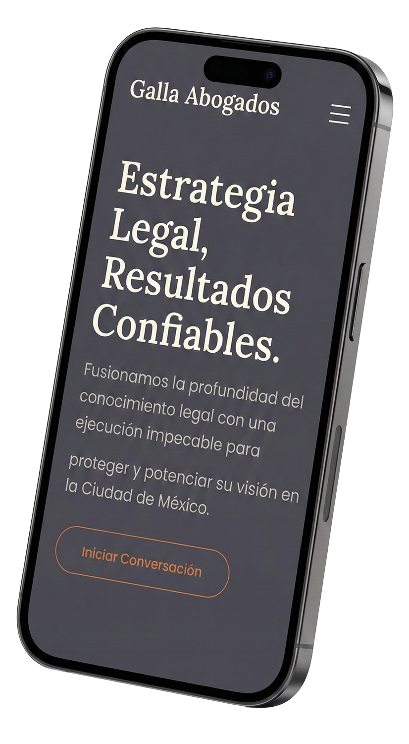 Mockup del proyecto Galla Abogados
